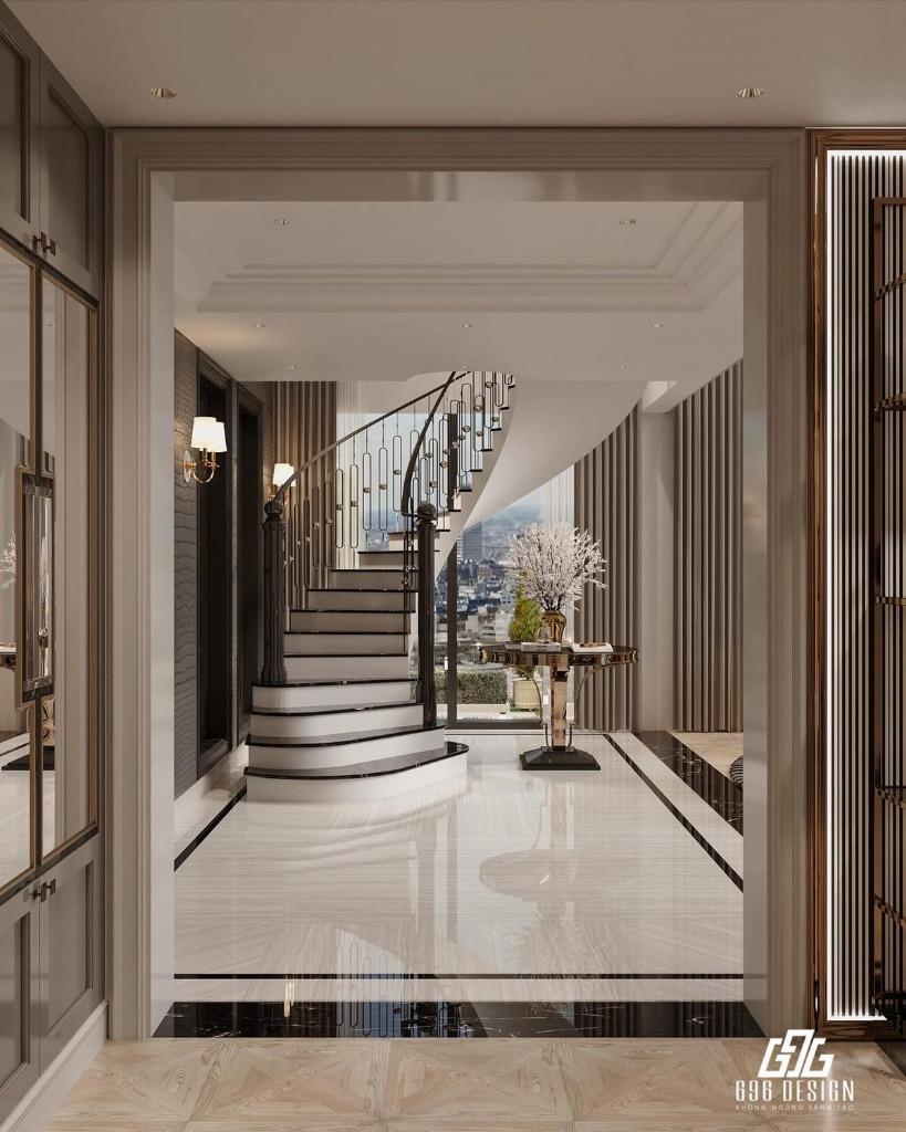 Luxury Marble Penthouse Foyer